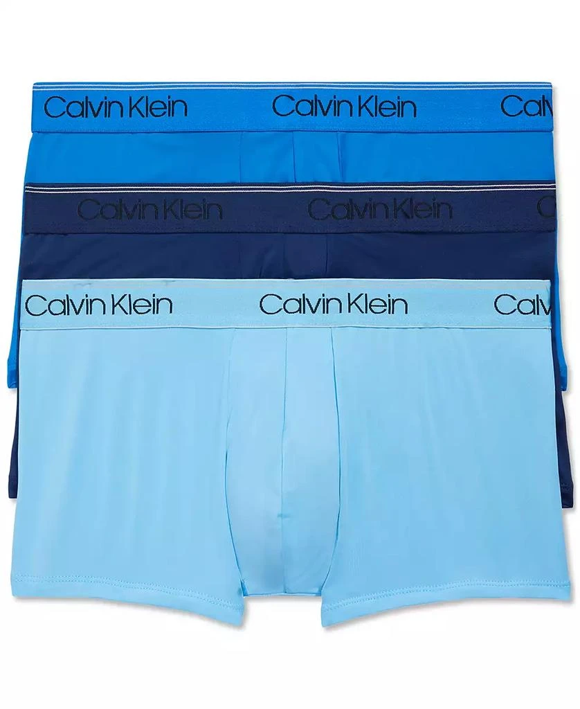 商品Calvin Klein|Men's 3-Pack Microfiber Stretch Low-Rise Trunk Underwear,价格¥254,第1张图片