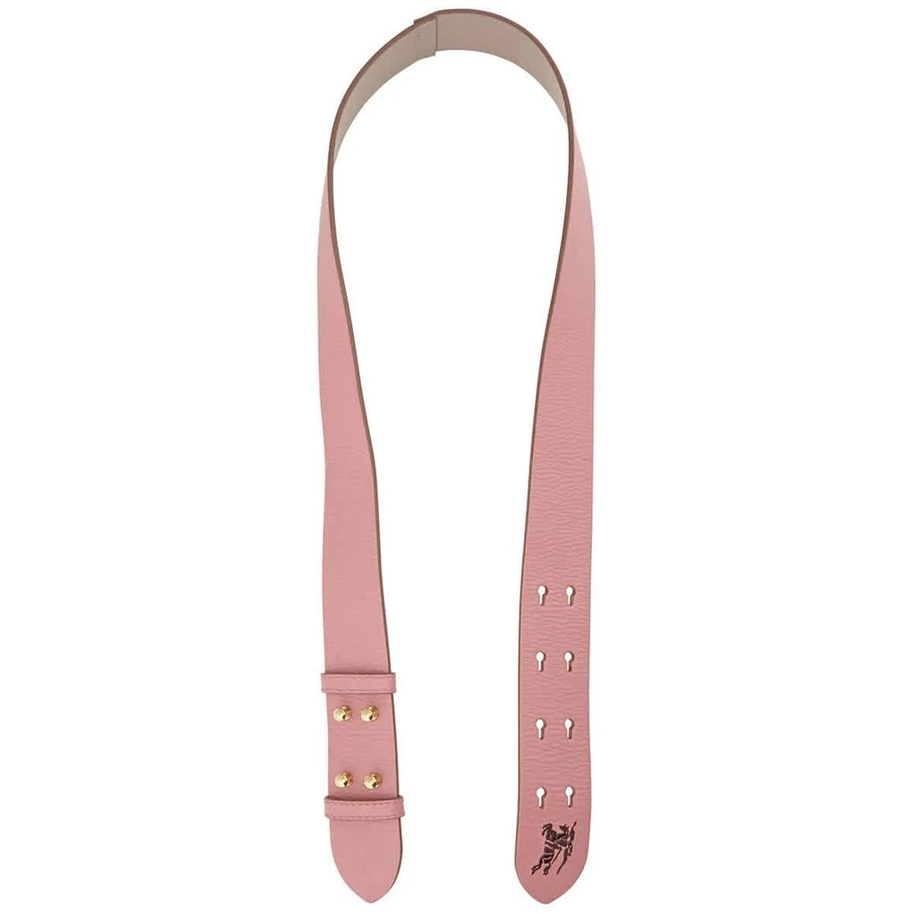 商品Burberry|Equestrian Knight Logo Dusty Rose Leather Handbag Belt Strap,价格¥1198,第1张图片