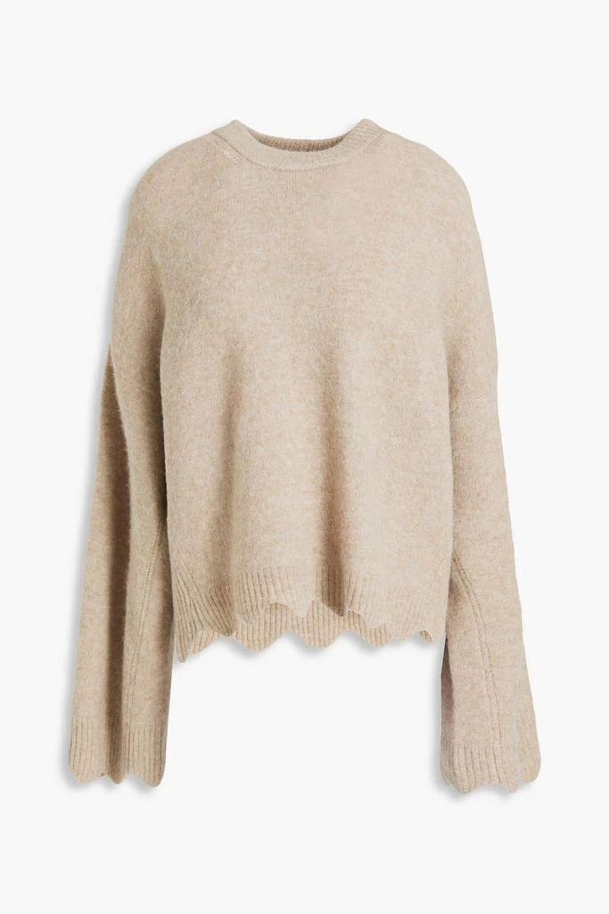 商品3.1 Phillip Lim|Scalloped mélange brushed knitted sweater,价格¥1013,第1张图片