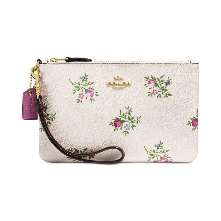 商品Coach|Small Wristlet With Cross Stitch Floral Print,价格¥334,第1张图片