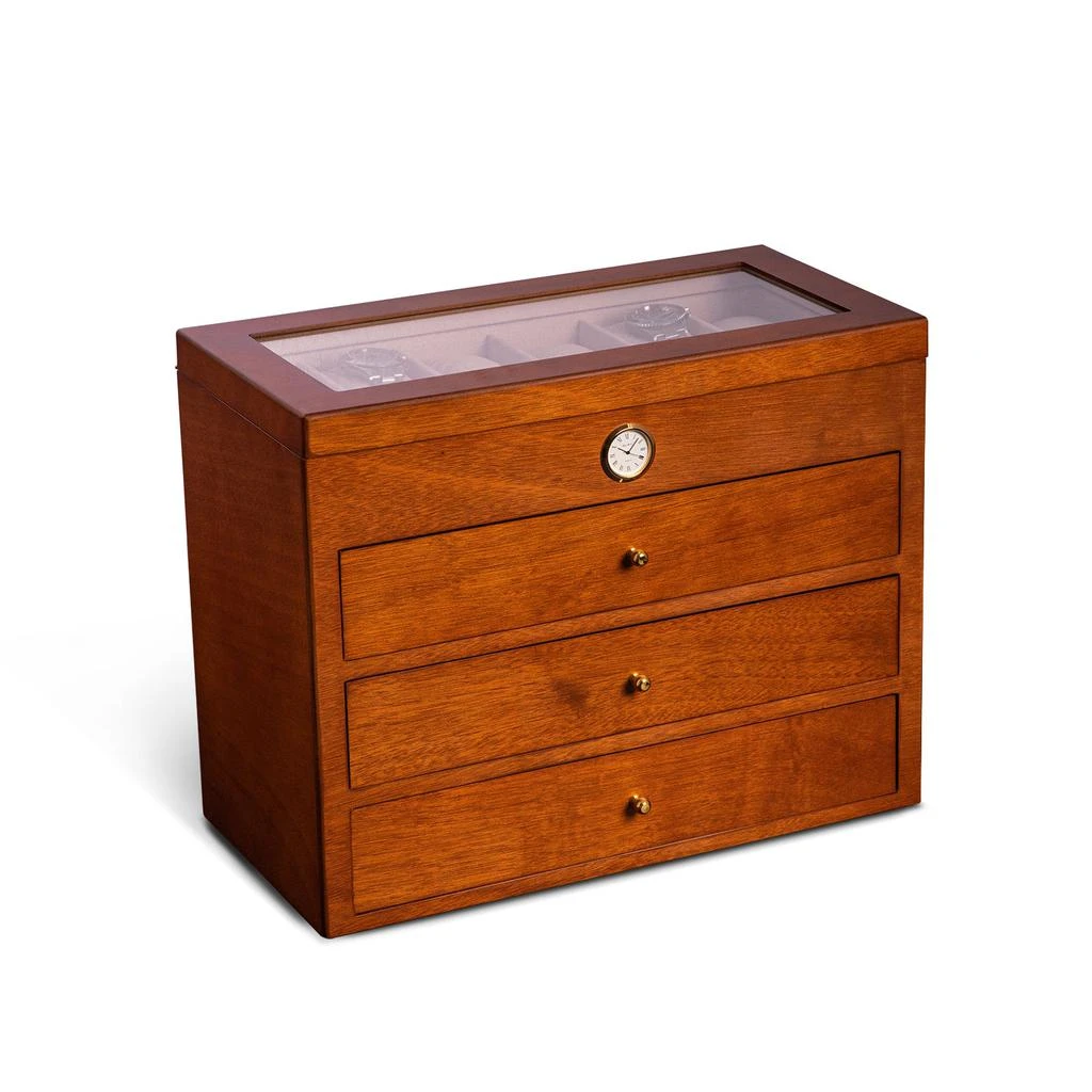 商品Bey Berk|All in Time 4 Watch Box Case with Quartz Movement Clock,价格¥2266,第3张图片详细描述