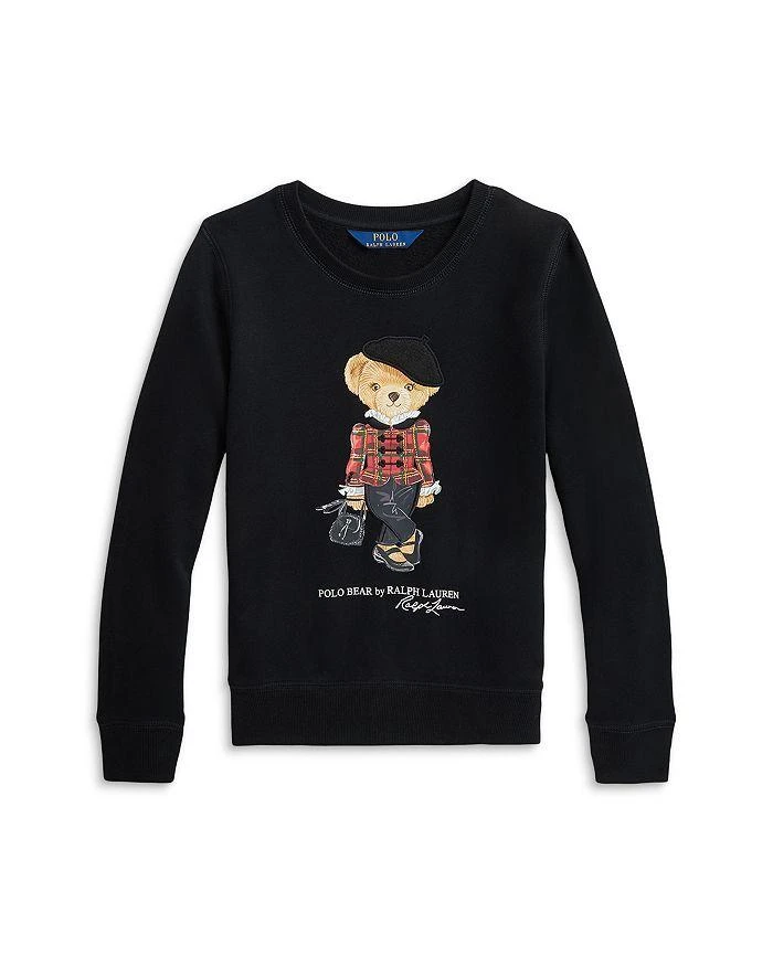 商品Ralph Lauren|Girls' Polo Bear Graphic Fleece Sweatshirt - Little Kid, Big Kid,价格¥524,第1张图片详细描述