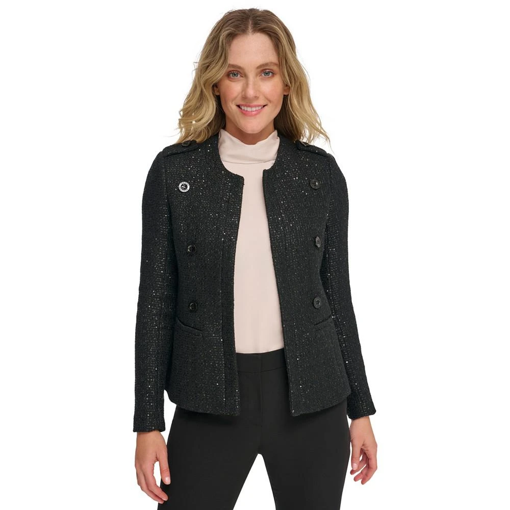 商品Tommy Hilfiger|Women's Open-Front Shimmer Blazer,价格¥632,第1张图片