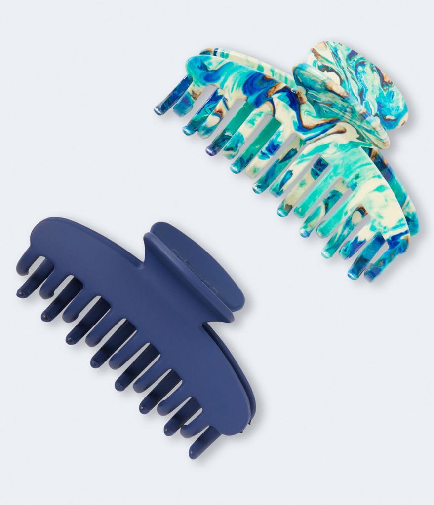 Aeropostale Women's Swirl & Matte Claw Hair Clip 2-Pack商品第1张图片规格展示