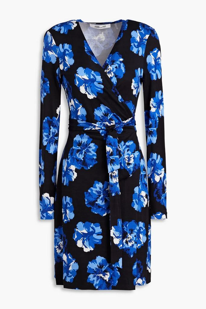 商品Diane von Furstenberg|Julian floral-print silk-jersey mini wrap dress,价格¥2166,第1张图片