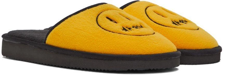 商品Drew House|SSENSE Exclusive Yellow & Black Painted Mascot Slippers,价格¥779,第4张图片详细描述