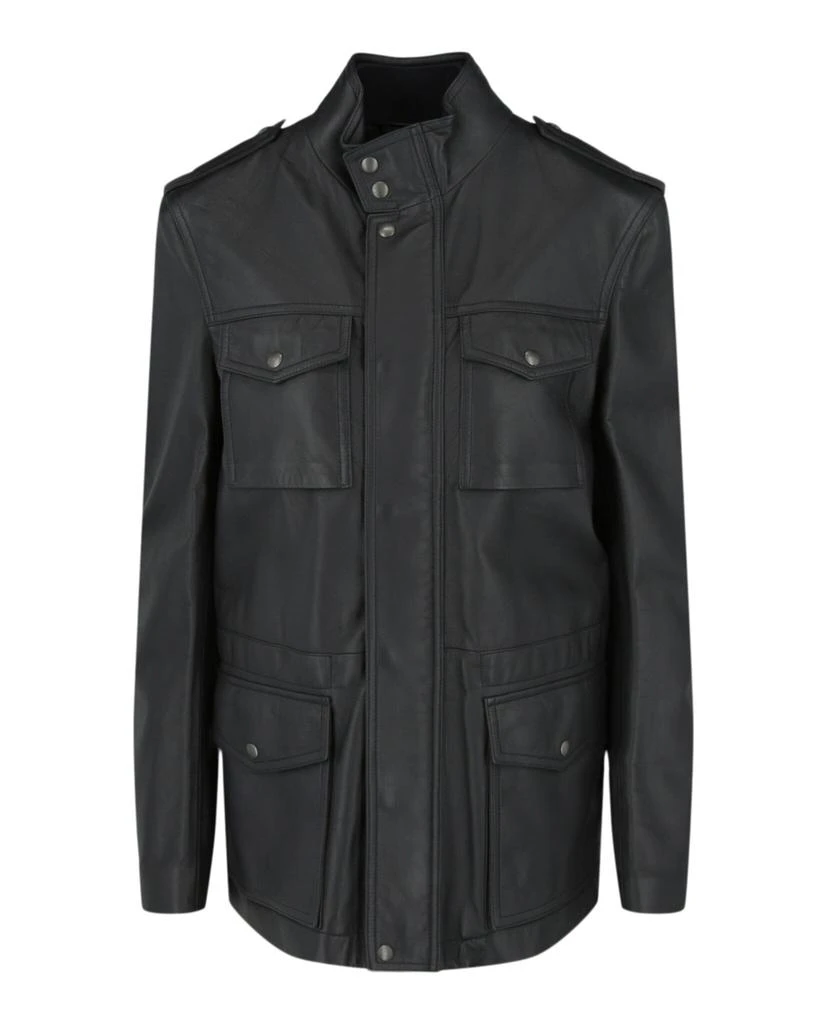 商品Bottega Veneta|High Collar Leather Jacket,价格¥8682,第1张图片