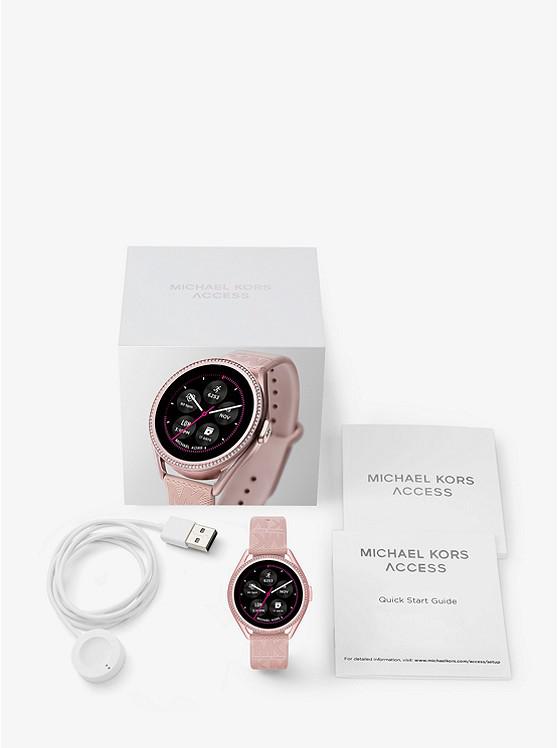 Michael Kors Access Gen 5E MKGO Pink-Tone and Logo Rubber Smartwatch商品第4张图片规格展示
