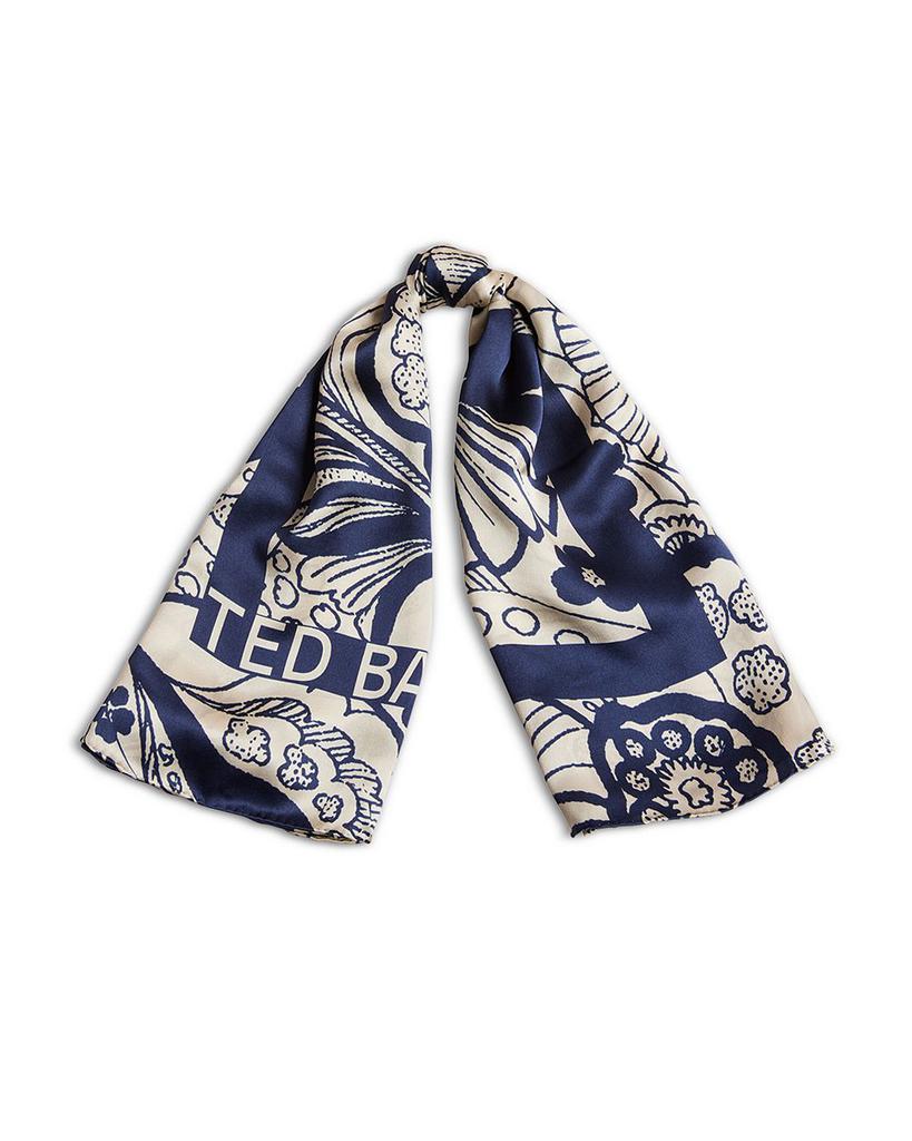 Helari Summer Bloom Retro Swirl Silk Square Scarf商品第3张图片规格展示