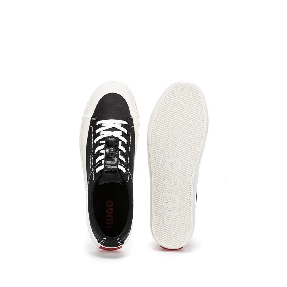 Men's Rubber-Bumper Lace Up Sneakers with Red Logo Label 商品