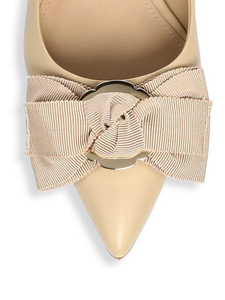 商品Salvatore Ferragamo|Talla Bow Leather Flats,价格¥1861,第3张图片详细描述