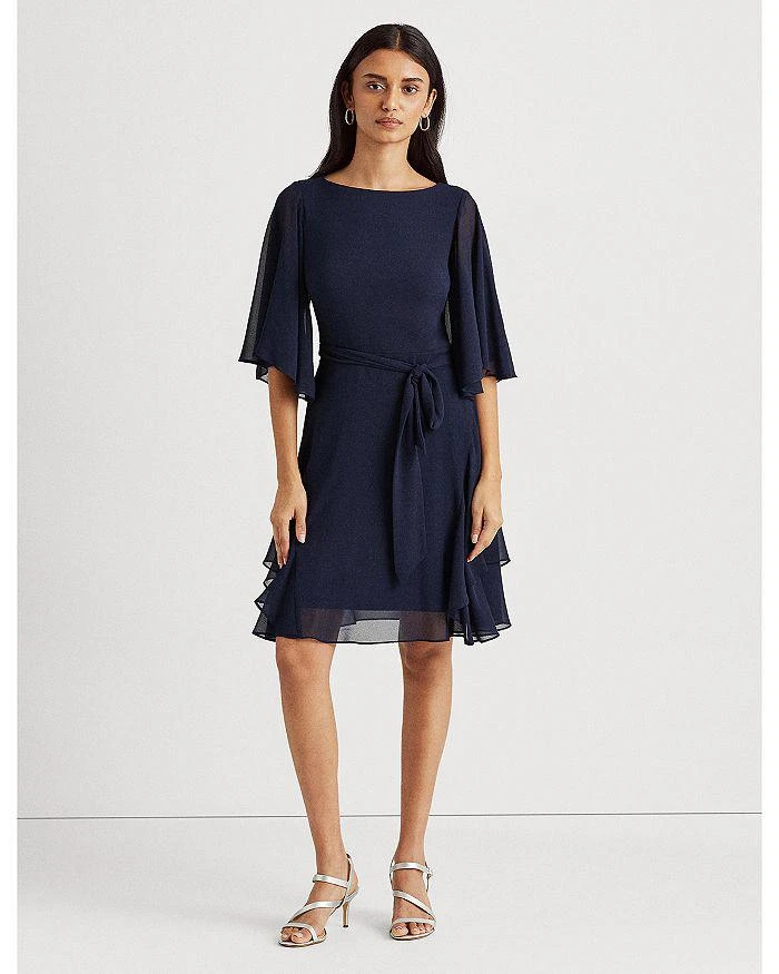 商品Ralph Lauren|Ruffled Georgette Dress,价格¥486,第2张图片详细描述