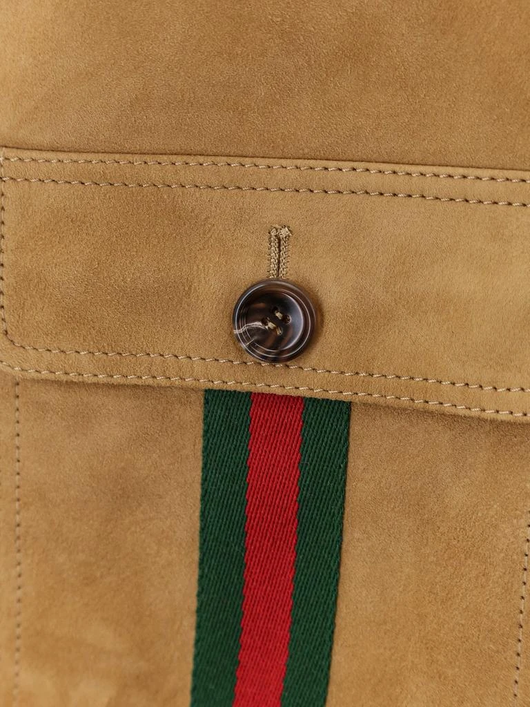 商品Gucci|Gucci Panelled Button-Up Jacket,价格¥23549,第3张图片详细描述