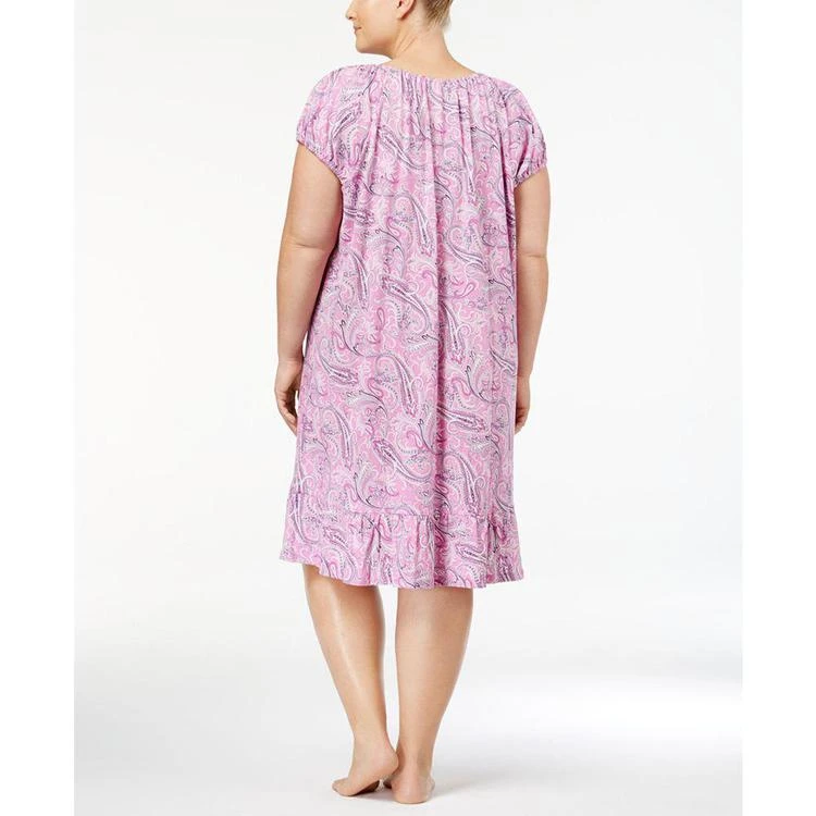 商品Ralph Lauren|Plus Size Printed Cotton Knit Nightgown,价格¥280,第2张图片详细描述