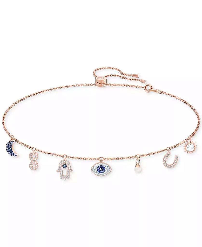 商品Swarovski|Rose Gold-Tone Crystal Protective Charm Bolo Necklace,价格¥1404,第1张图片