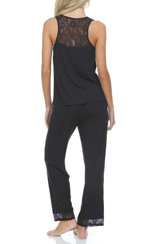 商品Flora Nikrooz|Frances Lace Trim Tank & Pants 2-Piece Pajama Set,价格¥205,第2张图片详细描述