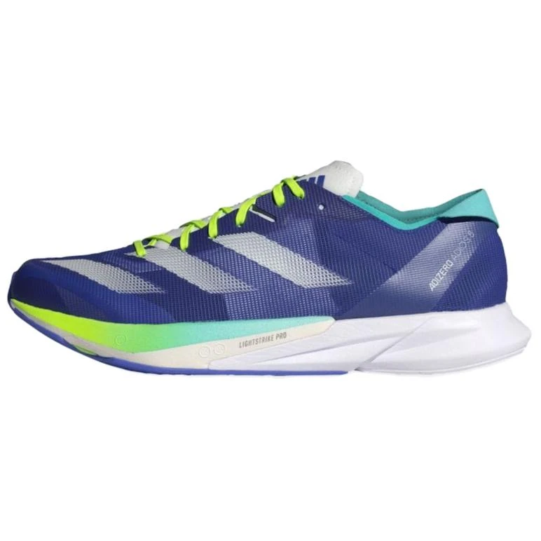 商品[国内直发] Adidas|adidas Adizero Adios 8 舒适轻盈耐磨透气 低帮跑步鞋 男款 蓝金色,价格¥787,第1张图片