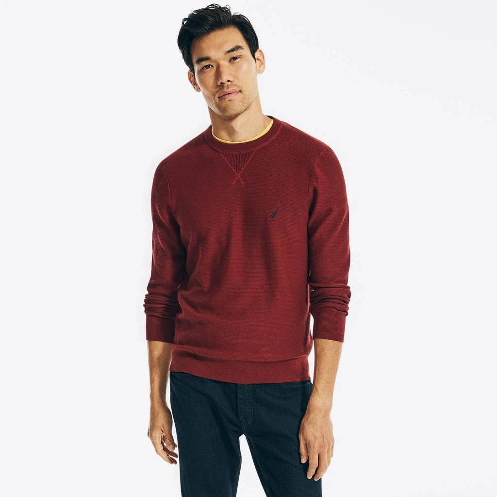 商品Nautica|Nautica Mens Navtech Textured Crewneck Sweater,价格¥158,第1张图片