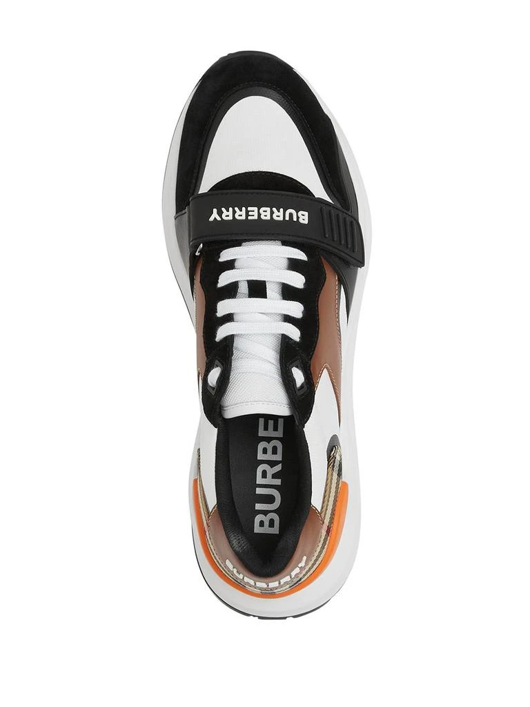 商品Burberry|BURBERRY - Vintage Check Motif Leather Sneakers,价格¥4265,第2张图片详细描述