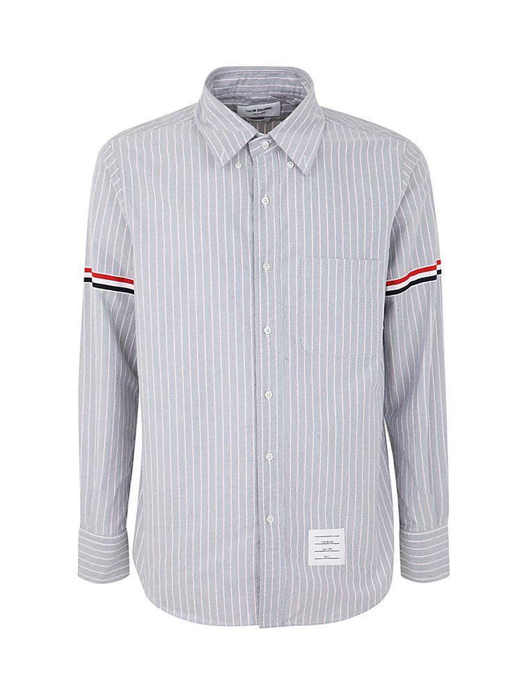 商品Thom Browne|Thom Browne Striped Long-Sleeved Shirt,价格¥2867-¥3525,第1张图片