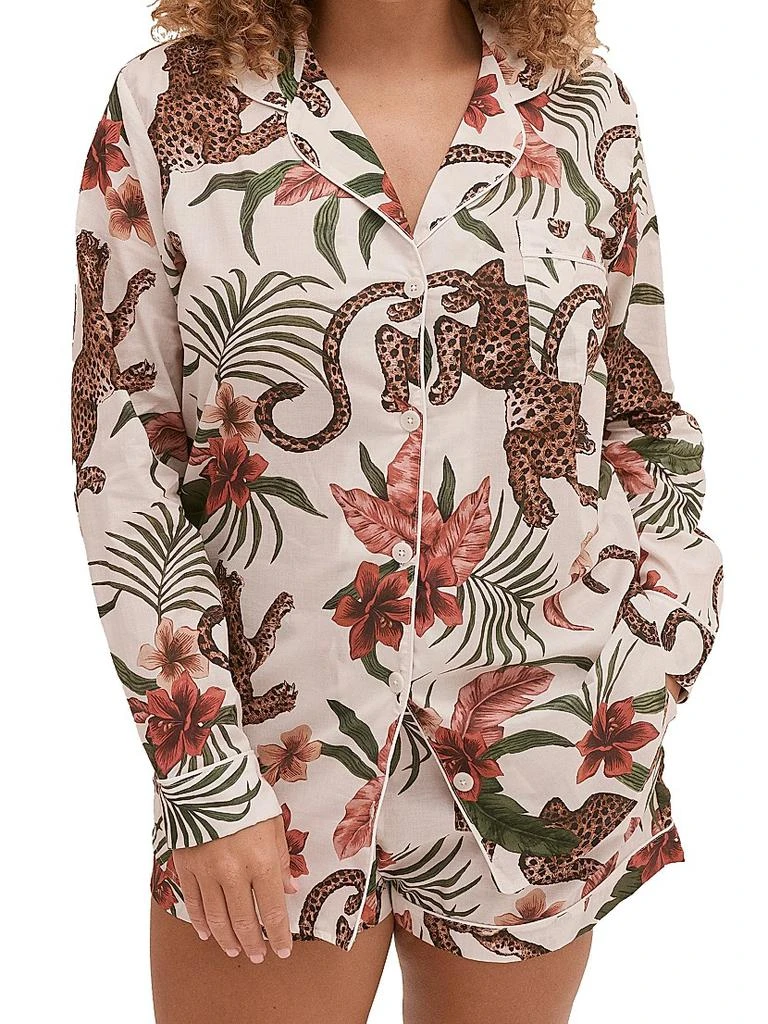 商品Desmond & Dempsey|Soleia Print Cotton Signature Pajama Set,价格¥1438,第5张图片详细描述