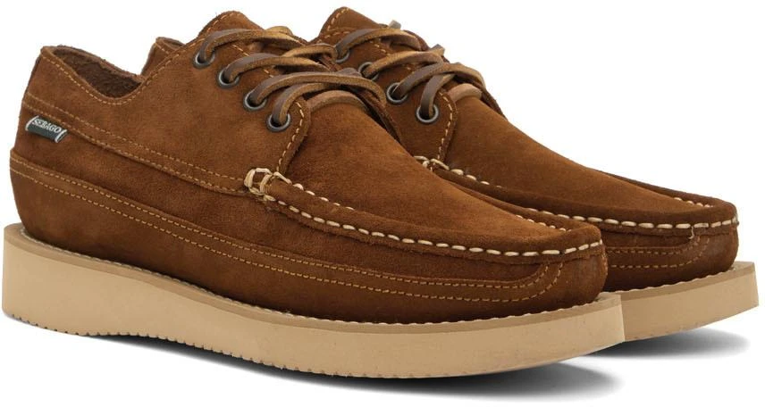 商品SEBAGO|Brown Suede Makwa Derbys,价格¥734,第4张图片详细描述