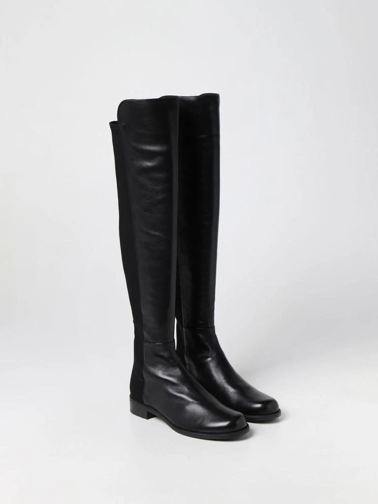 商品Stuart Weitzman|5050 Stuart Weitzman boot in leather and fabric,价格¥6298,第2张图片详细描述