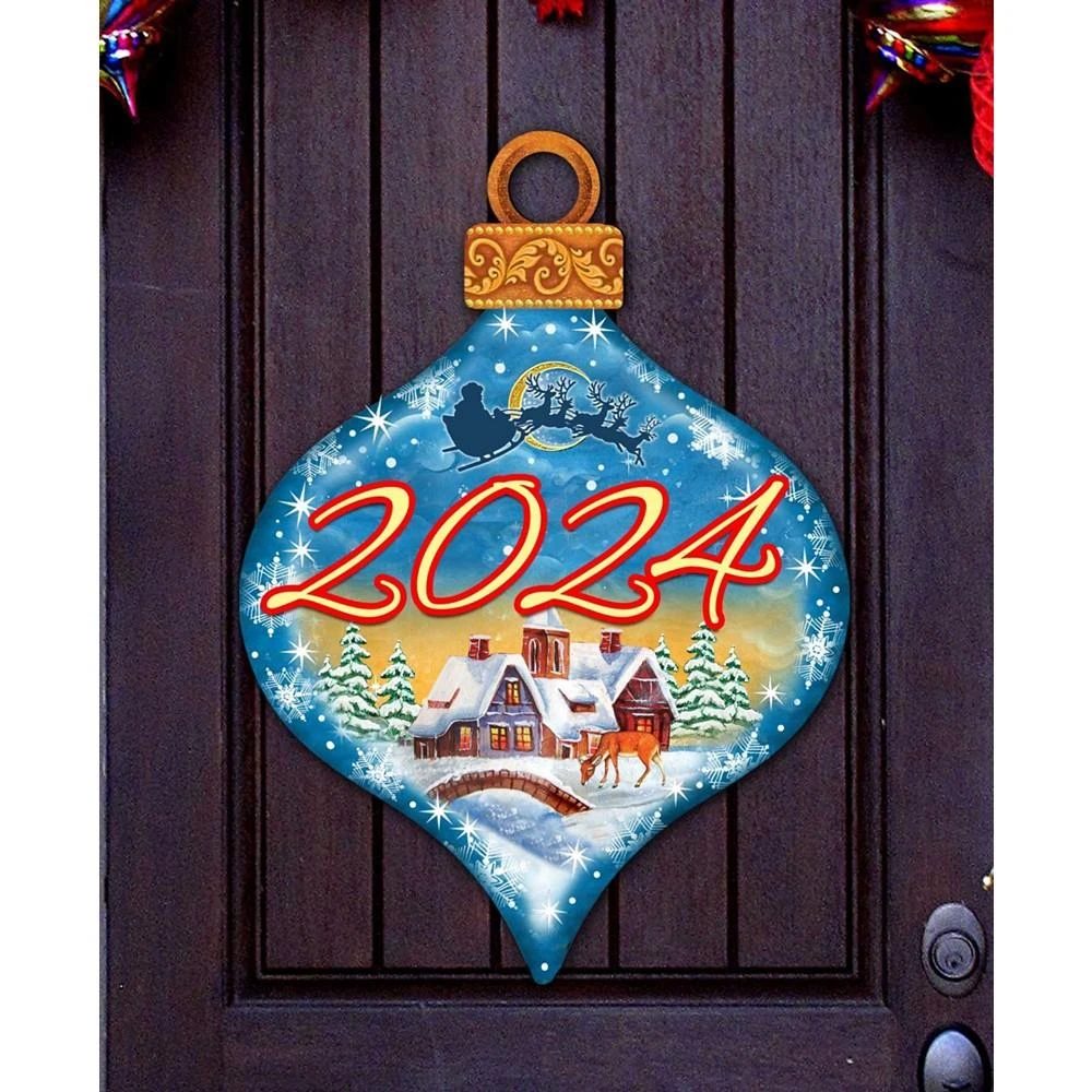 商品Designocracy|2024 Dated Christmas Village Door Decor Wooden Wall Decor G. DeBrekht,价格¥1099,第1张图片