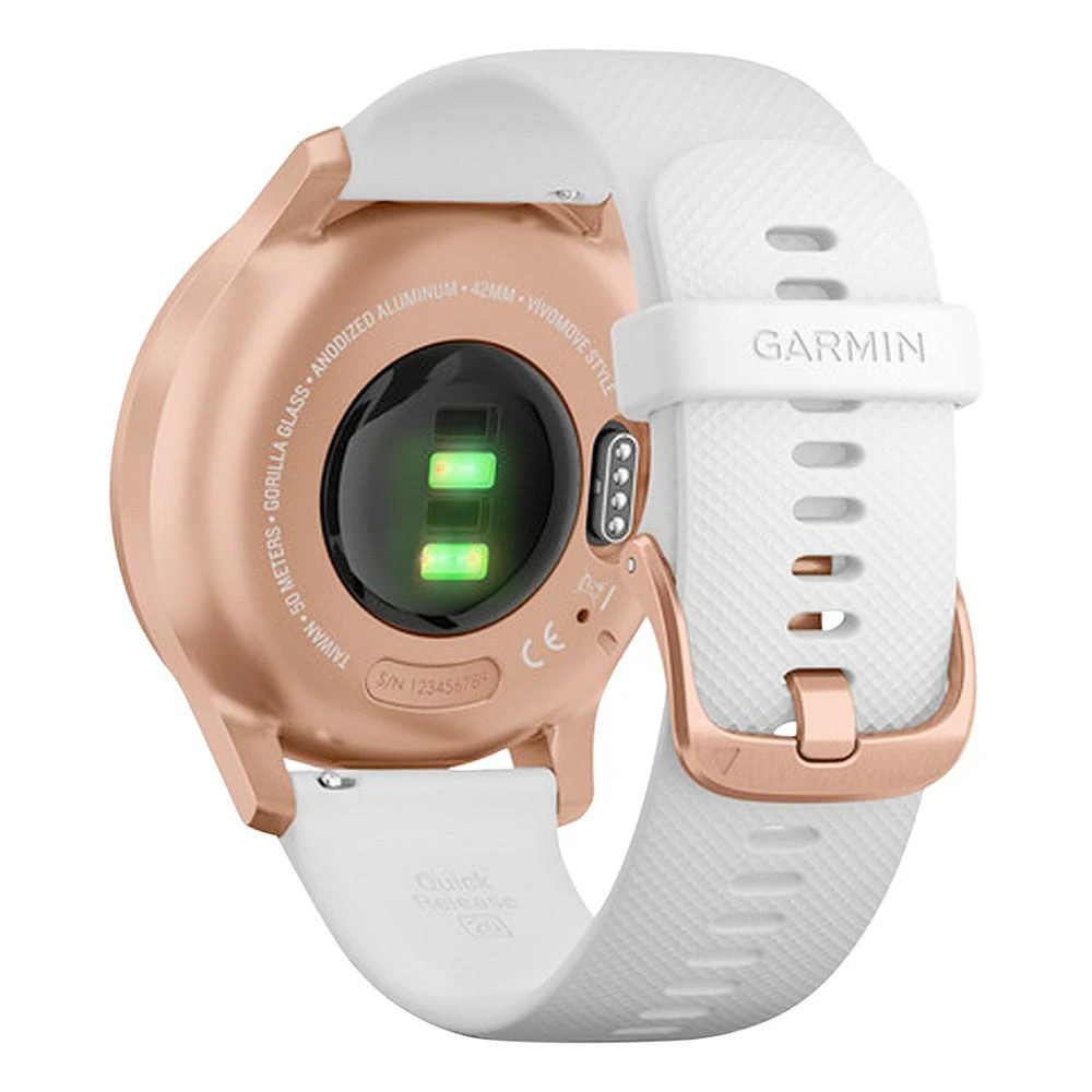 商品Garmin|Unisex Vivomove 3 Style Rose Gold Silicone Strap Smart Watch 24.1mm,价格¥1893,第4张图片详细描述