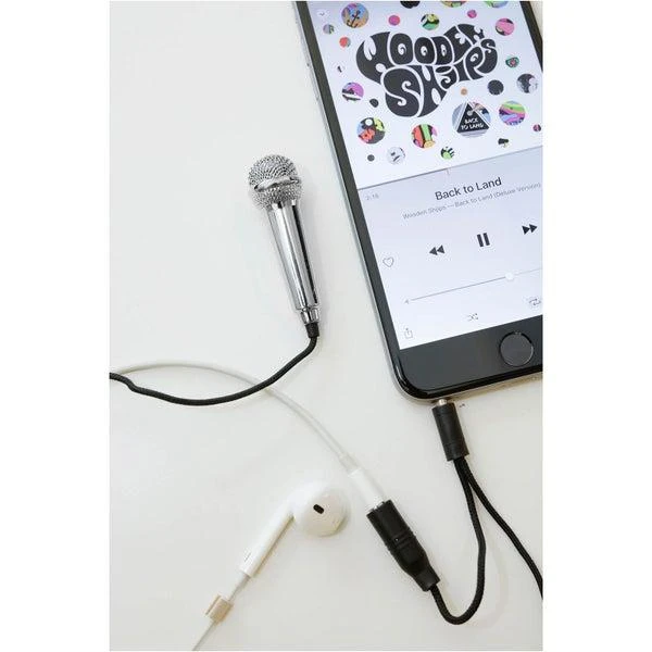 商品Kikkerland|Mini Karaoke Microphone - Silver,价格¥118,第1张图片