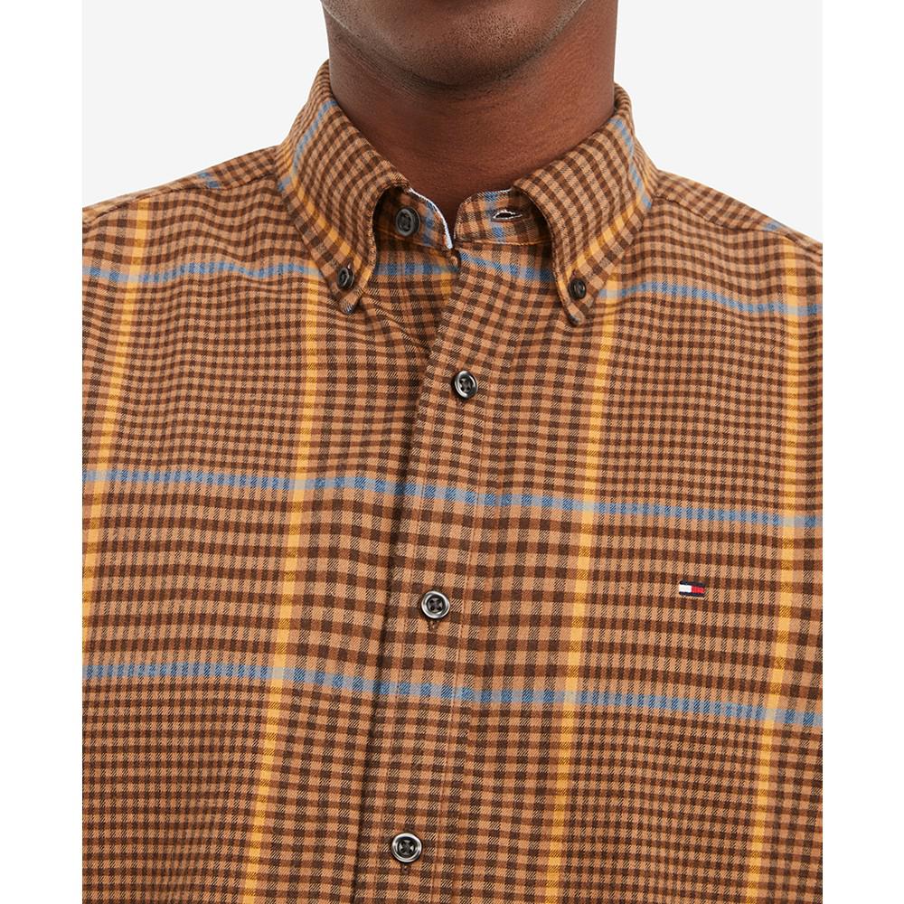 Men's Plaid Long Sleeve Classic-fit Shirt商品第3张图片规格展示
