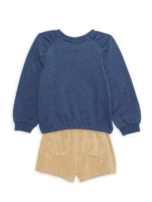 商品Tommy Hilfiger|Little Girl’s 2-Piece Sweatshirt & Corduroy Skort Set,价格¥120,第2张图片详细描述