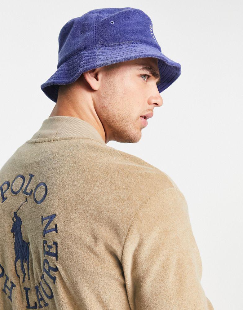商品Ralph Lauren|Polo Ralph Lauren x ASOS exclusive collab bucket hat with circle logo in navy,价格¥400,第6张图片详细描述