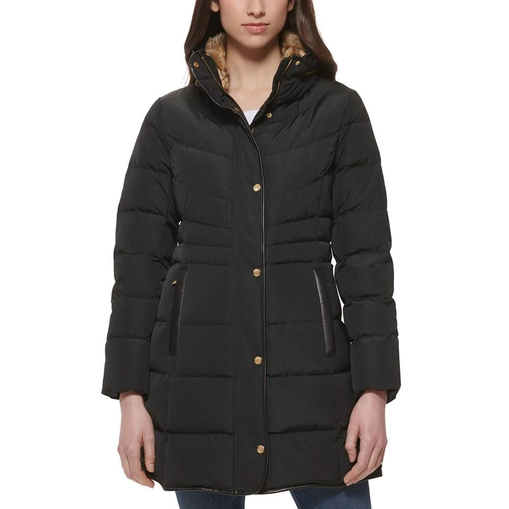 商品Cole Haan|Women's Faux-Fur Collar Down Puffer Coat,价格¥717,第1张图片