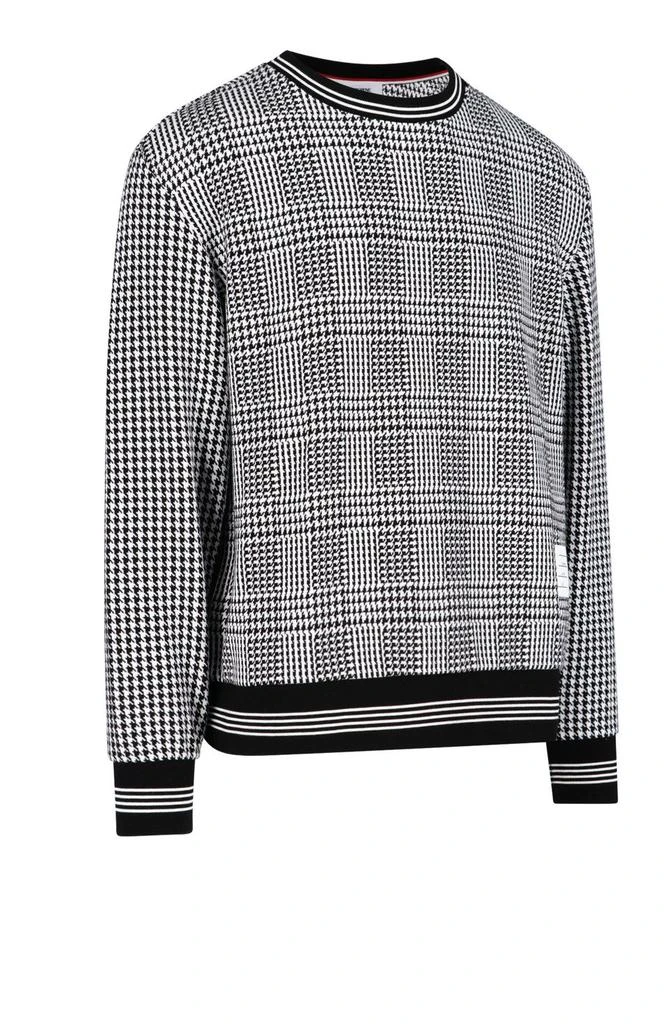 商品Thom Browne|Thom Browne Houndstooth-Patterned Crewneck Jumper,价格¥4296,第3张图片详细描述