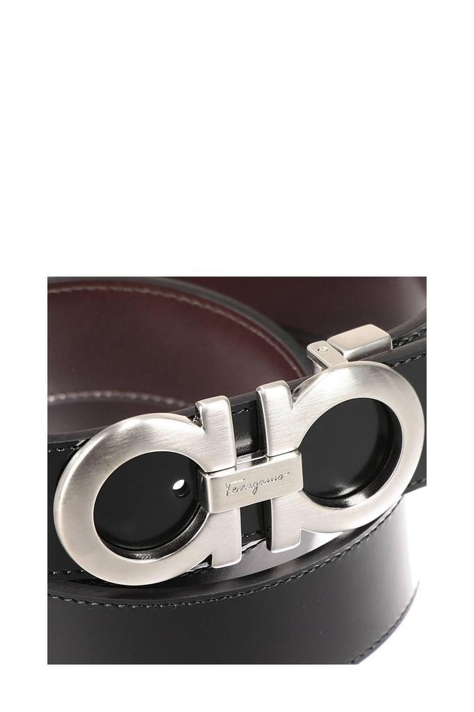 商品Salvatore Ferragamo|双面 Gancini 银色徽标皮革腰带 ,价格¥1665-¥2368,第5张图片详细描述