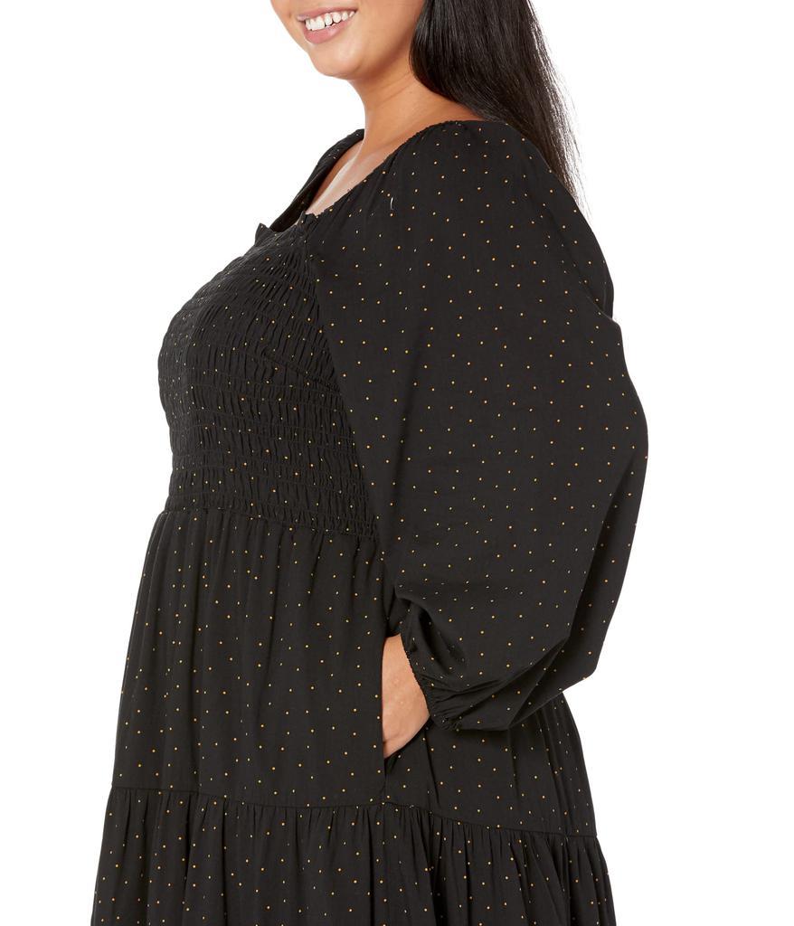 商品Madewell|Plus Lucie Tiered Midi Dress in Dot,价格¥499,第5张图片详细描述