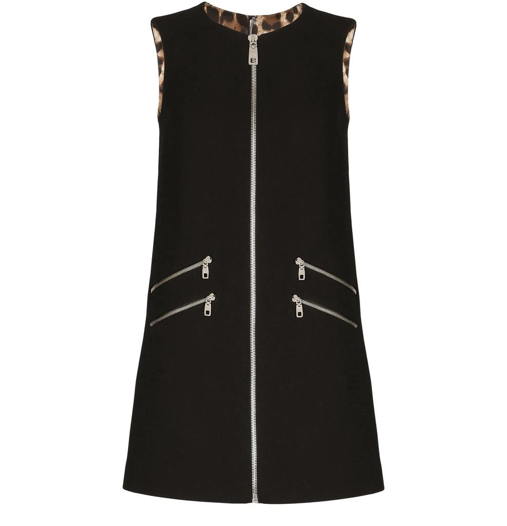 商品Dolce & Gabbana|短款羊毛绉纱 A 字形连衣裙,价格¥9823,第1张图片
