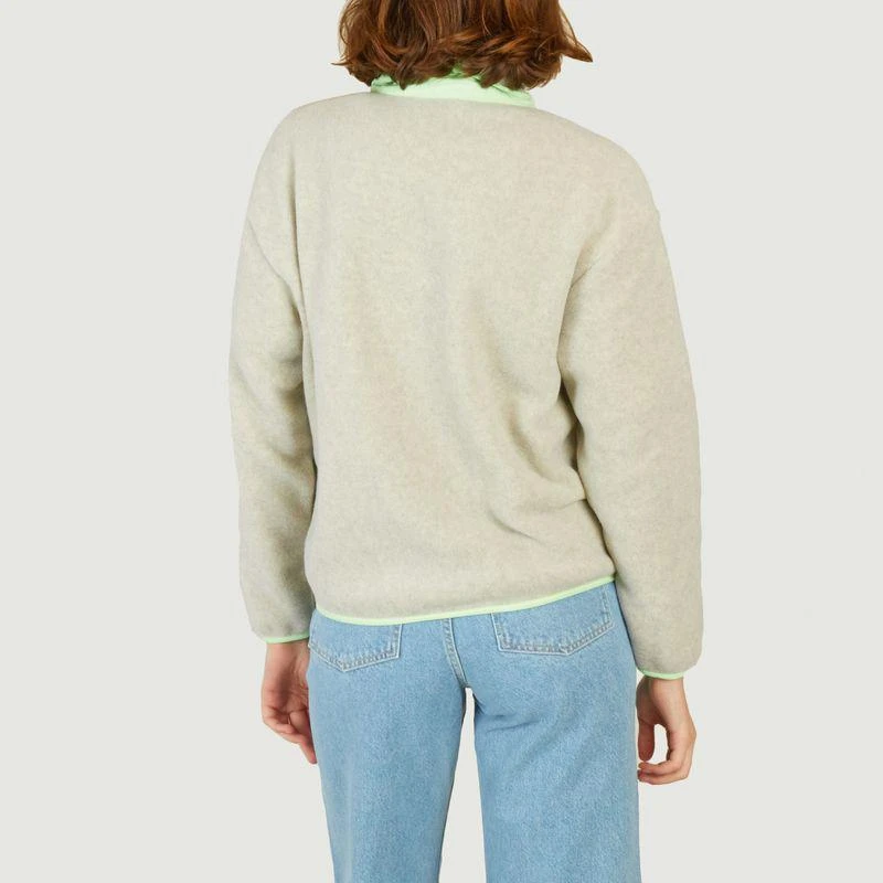 商品Patagonia|Zipped fleece with contrasting Synchilla details Oatmeal heather salamander Green PATAGONIA,价格¥966,第3张图片详细描述