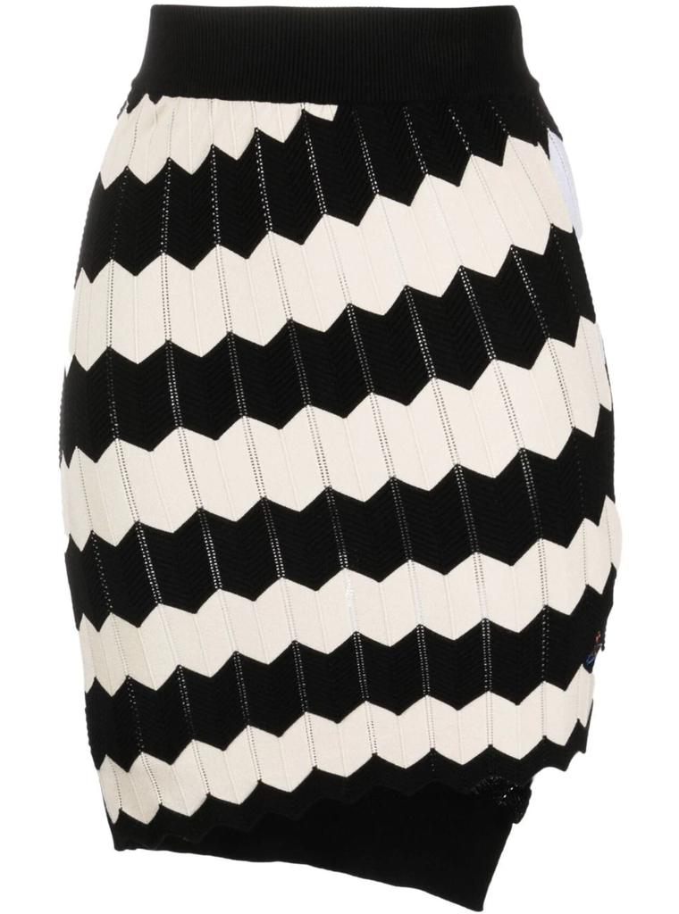 Vivienne Westwood chevron skirt black/white商品第1张图片规格展示