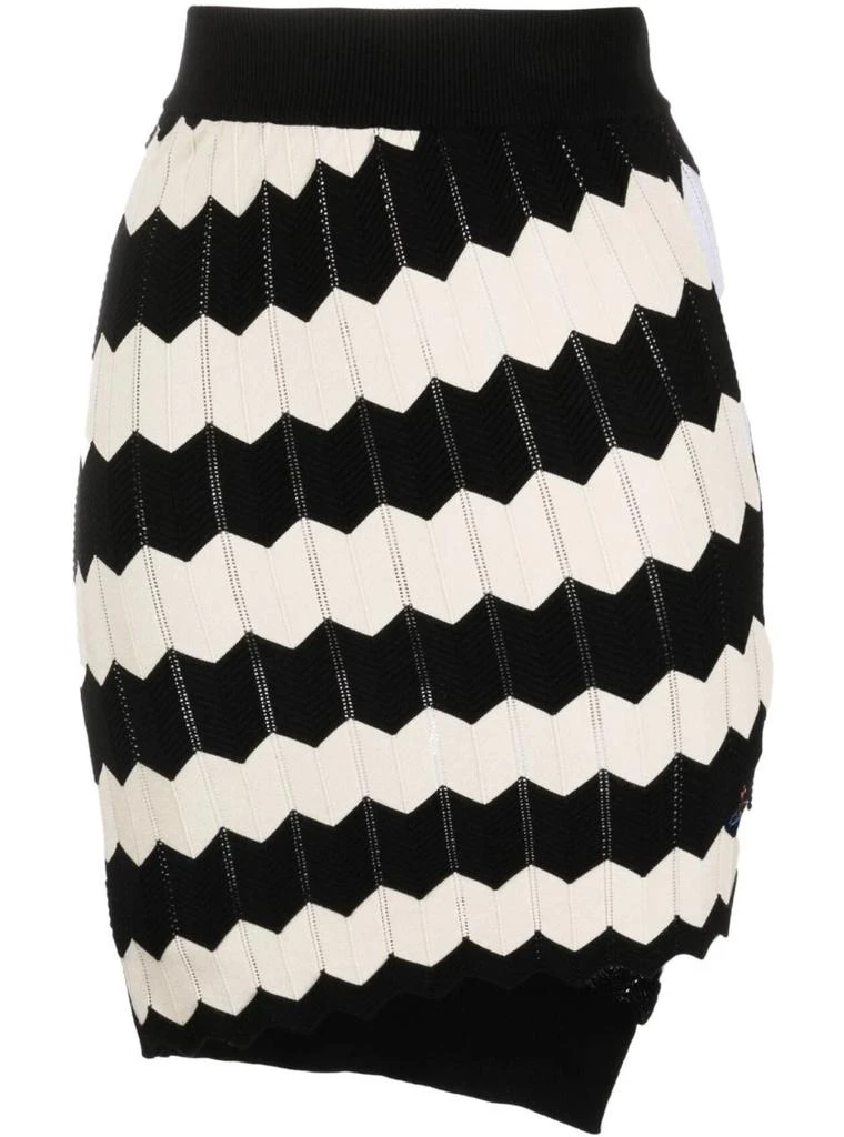 商品Vivienne Westwood|Vivienne Westwood chevron skirt black/white,价格¥3241,第1张图片