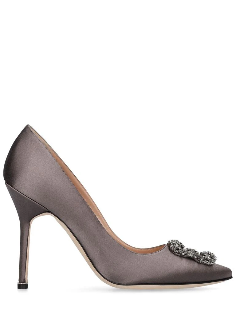 商品Manolo Blahnik|105mm Hangisi Satin Pumps,价格¥9972,第1张图片
