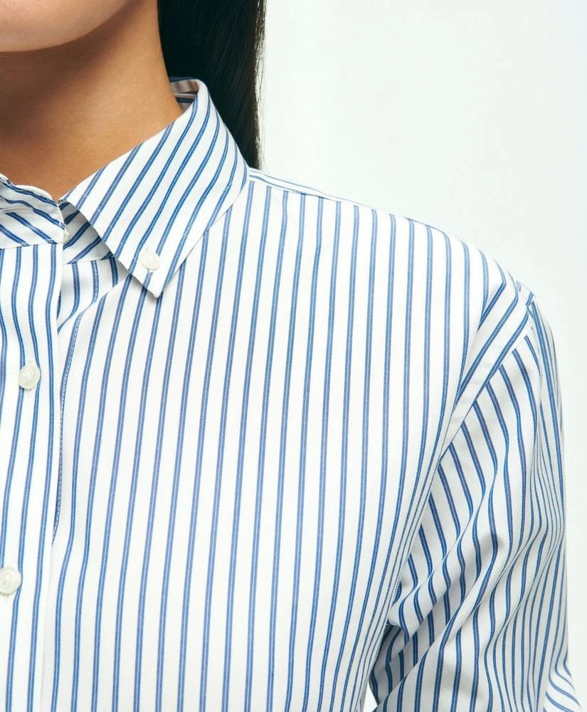 商品Brooks Brothers|Relaxed Fit Stretch Supima® Cotton Non-Iron Striped Dress Shirt,价格¥495,第4张图片详细描述