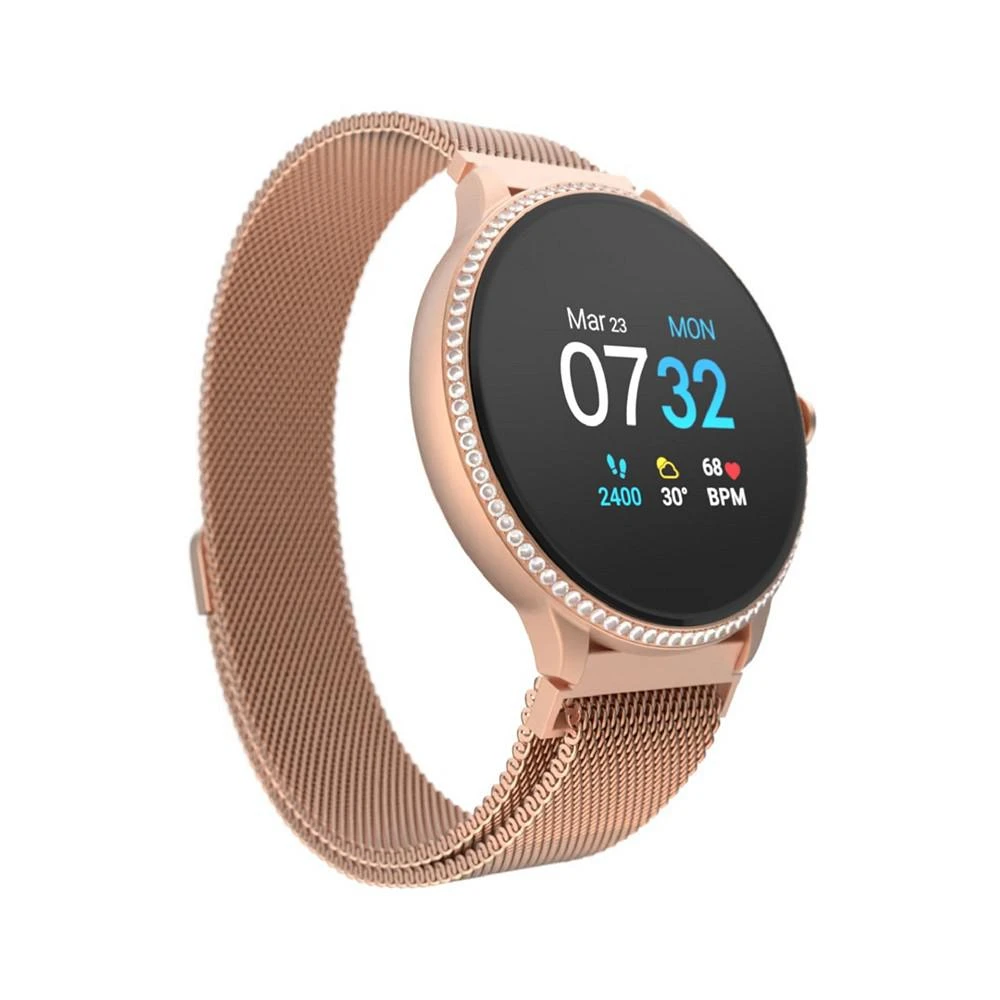 商品iTouch|Sport 3 Women's Special Edition Touchscreen Smartwatch: Rose Gold Crystal Case with Rose Gold Mesh Strap 45mm,价格¥856,第1张图片