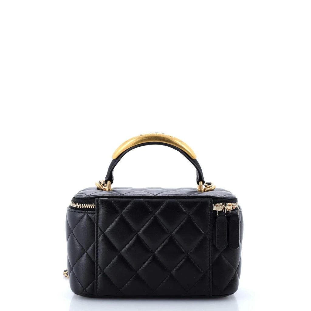 商品[二手商品] Chanel|CC Top Handle Vanity Case with Chain Quilted Lambskin with Metal Small,价格¥29050,第3张图片详细描述