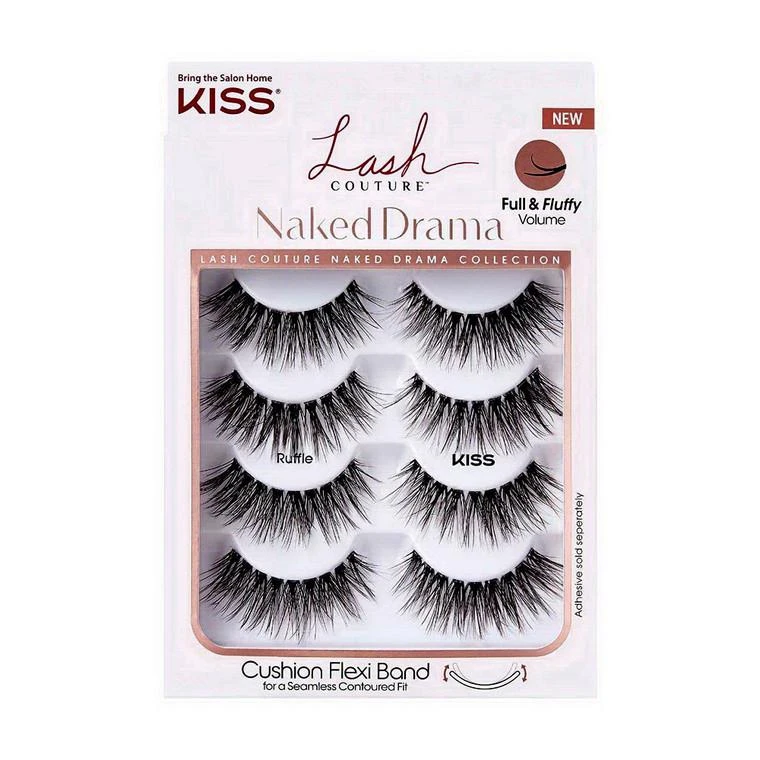 商品Kiss Eye Cosmetics|Kiss Lash Couture Naked Drama Eyelash, Multipack, 1 Ea,价格¥82,第1张图片