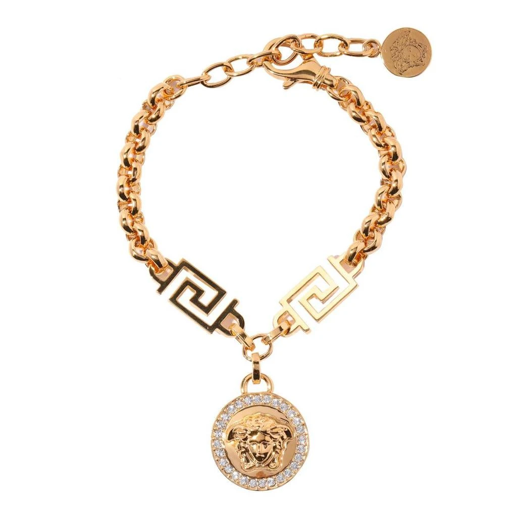 商品Versace|Versace La Medusa Greca Bracelet With Crystals - Women,价格¥4015,第1张图片