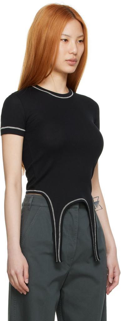 商品Helmut Lang|Black Cotton T-Shirt,价格¥774,第4张图片详细描述
