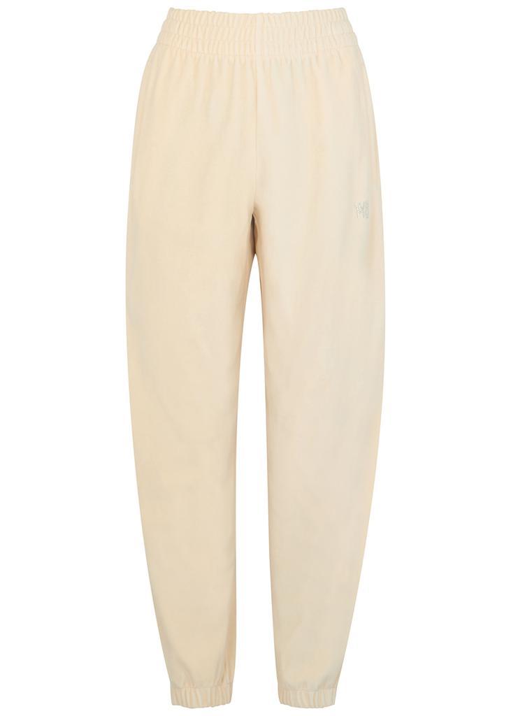 商品Alexander Wang|Cream logo velour sweatpants,价格¥3169,第1张图片