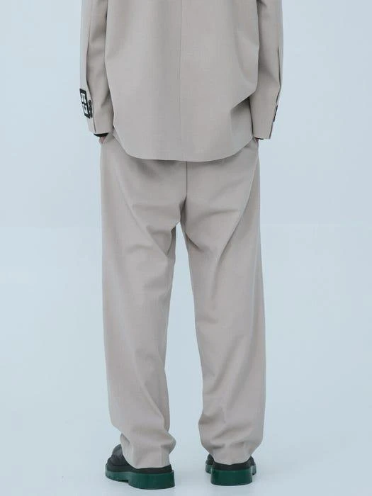 商品JWO|Wide Wool Suit Pants - Beige,价格¥1027,第3张图片详细描述